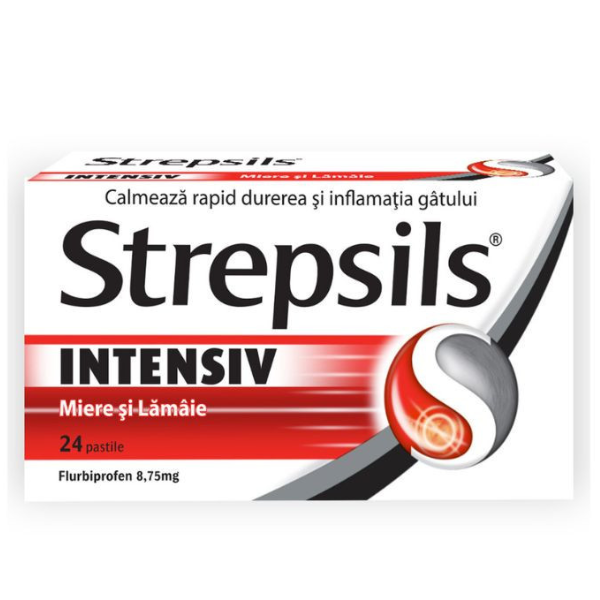 Poza produs Strepsils Intensiv Miere si Lamaie, Reckitt Benkiser | 24 pastile