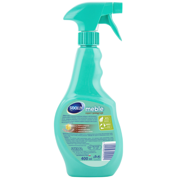 Poza produs Solutie ingrijire mobila Migdale Sidolux M Furniture, Lakma | 400 ml