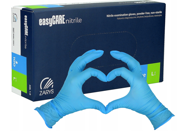 Poza produs Manusi Nitril Easy Care, marimea L, Zarys | 100 buc.