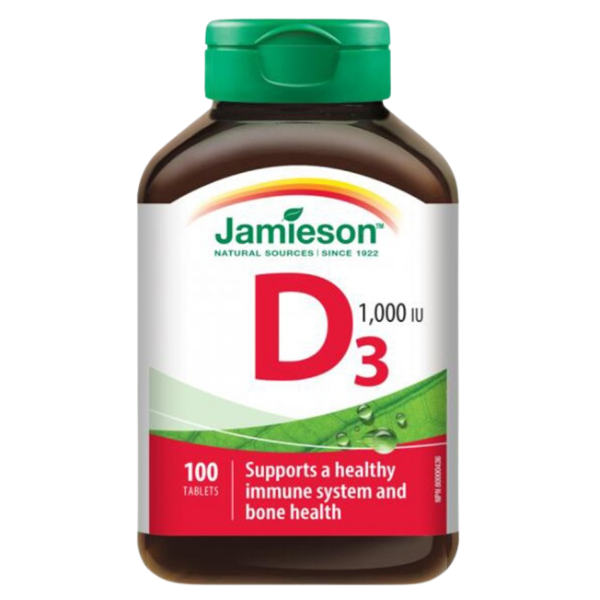Poza produs Vitamina D3 1000UI, Jamieson | 100 tablete