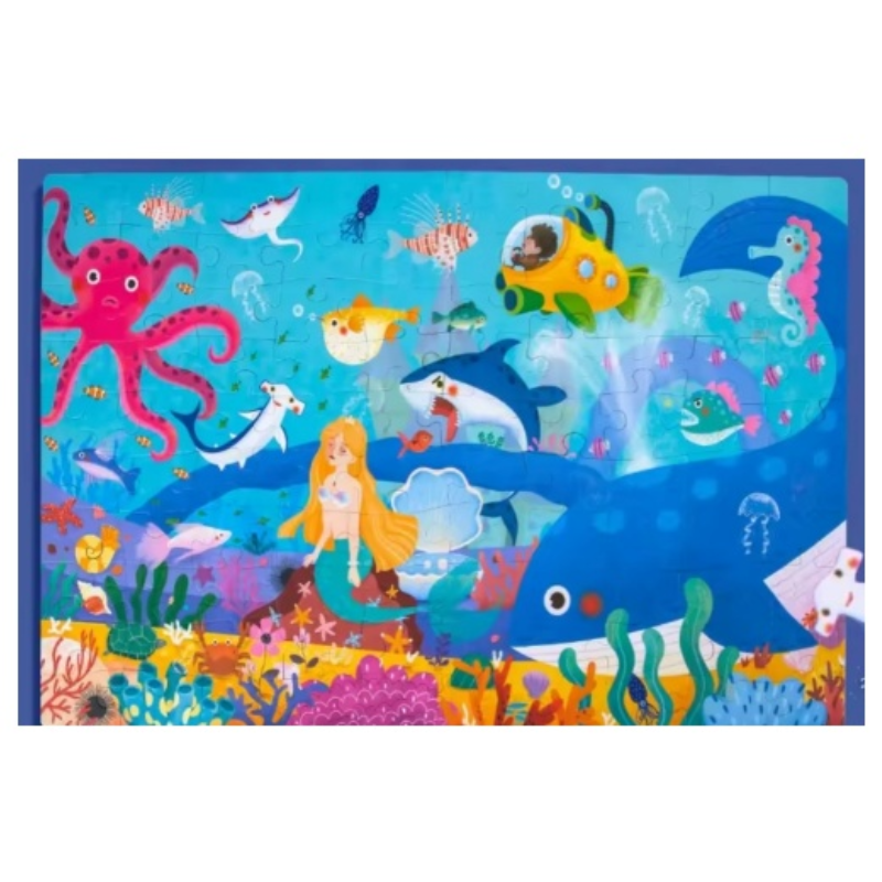 Poza produs Puzzle piese lemn OCEAN 3+, Fun Toys | 100 piese de lemn