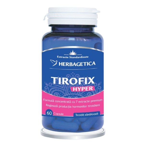 Poza produs Tirofix Hyper, Herbagetica | 60 capsule