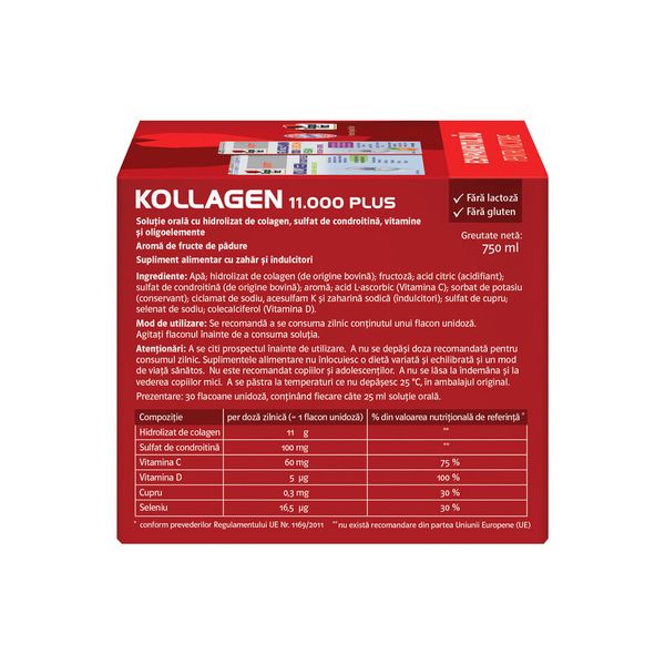 Doppelherz System kollagen 11.000 Plus + Doppelherz System glucozamina 1000 + curcuma vegan, Queisser Pharma | 30 flacoane + 60 comprimate — poza produs 3/4