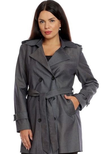 Poza produs Trenci dama DT22T07G gri inchis, Dress to Impress | marimea 36
