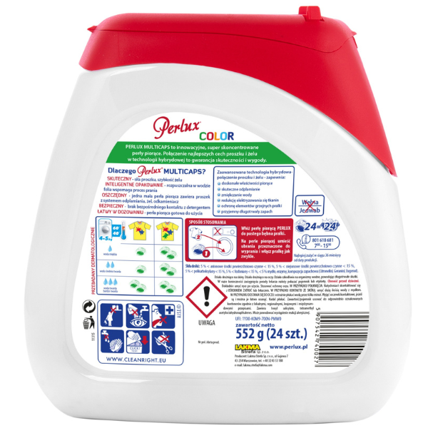 Poza produs Detergent super compact Perlux Color, Lakma | 24 capsule