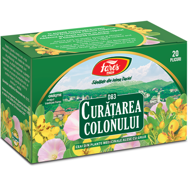Poza produs Curatarea colonului, D83, ceai la plic, Fares | 20 plicuri