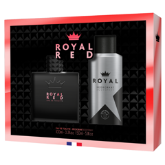 Set cadou barbati Royal Red, Corania | EDT 100 ml + deodorant 150 ml
