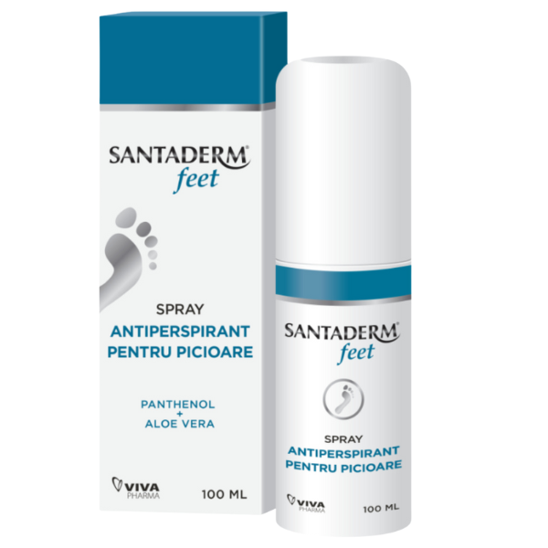 Poza produs SANTADERM 4 FEET SPRAY ANTIPERSPIRANT PENTRU PICIOARE 100ML