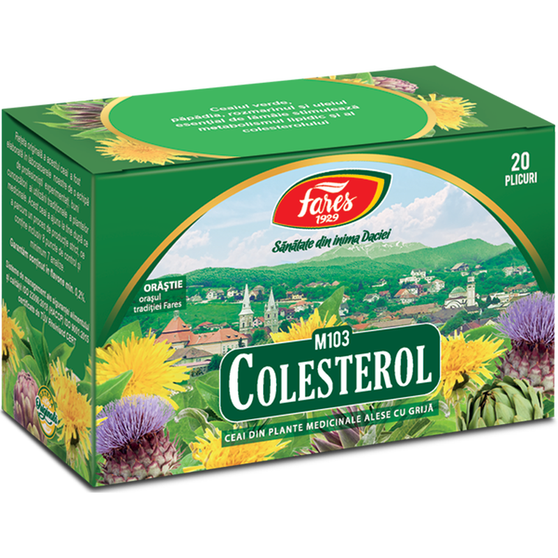 Poza produs Colesterol, M103, ceai la plic, Fares | 20 plicuri