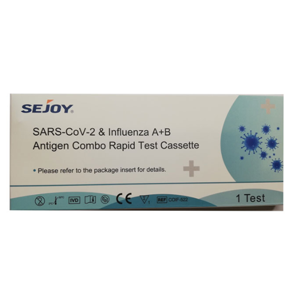 Poza produs Test combo Covid 19 + Gripa A/B, Sejoy Biomedical | 1 buc