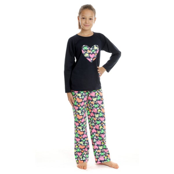 Tinuta fete AI2507 bleumarin/multicolor Hearts, Andana | marimea 32 (5/6 ani) — poza produs 1/3