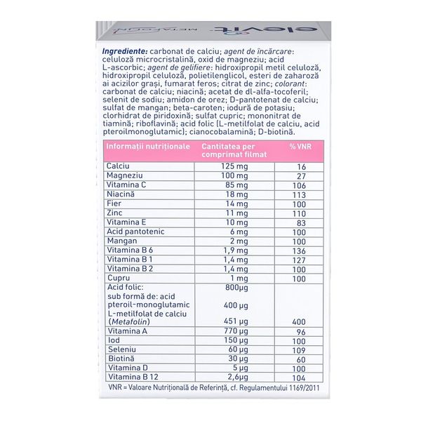 Elevit 1, Bayer | 30 comprimate — poza produs 3/3