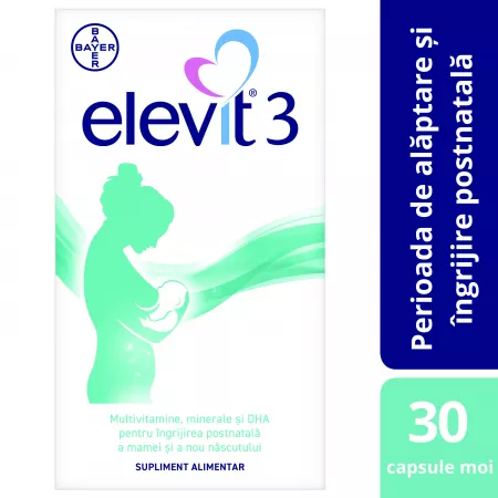 Poza produs Elevit 3, Bayer | 30 capsule moi