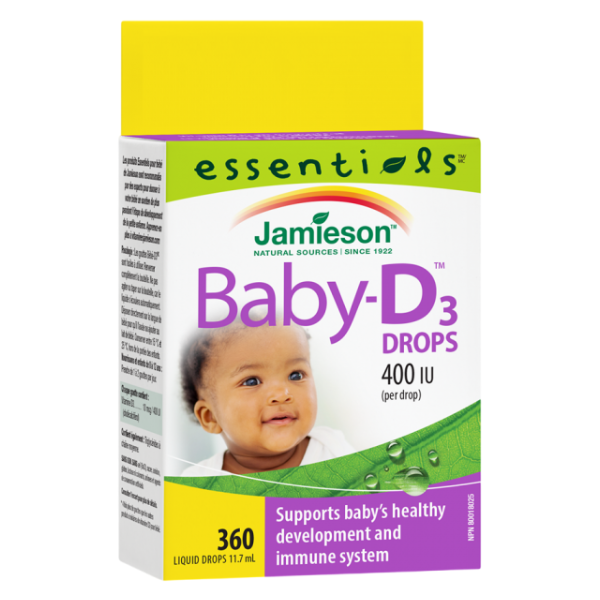 Poza produs Vitamina D3 400UI Picaturi pentru copii, Jamieson | 11.7 ml