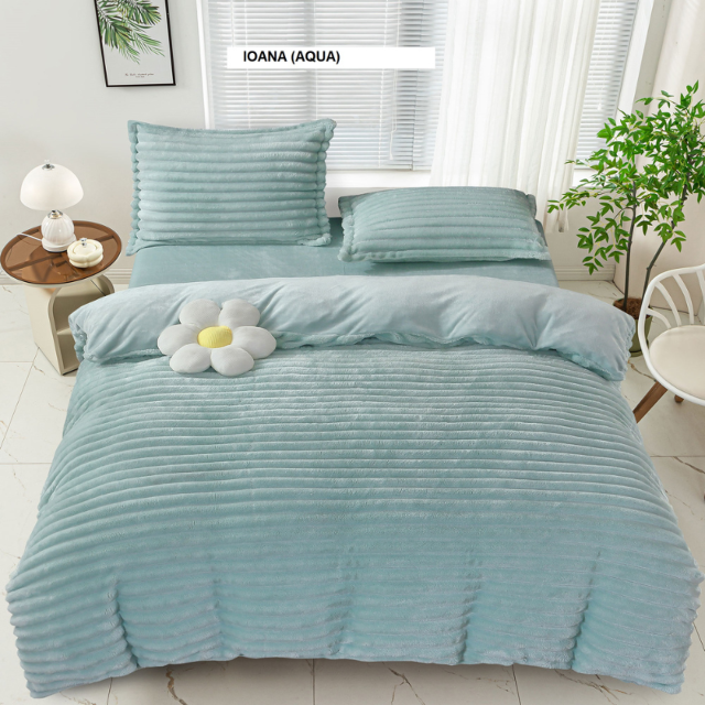 Poza produs Lenjerie de pat pufoasa LINE Ioana (aqua) 230x250 cm, Ralex | 1 buc