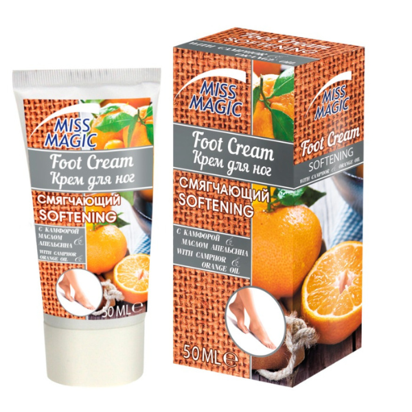Poza produs Crema pentru picioare cu camfor si ulei de portocale Miss Magic | 50 ml