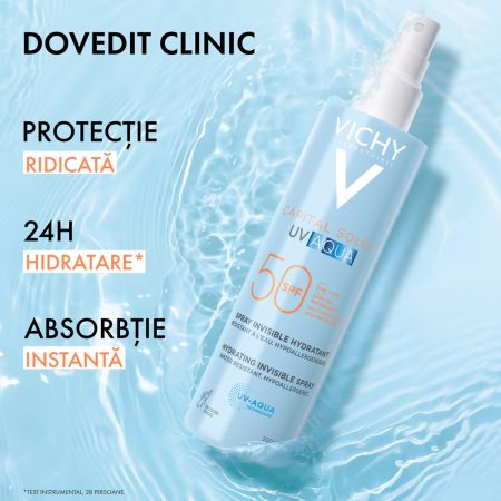Poza produs Spray fata si corp SPF50+ Capital Soleil UV AQUA, Vichy | 200 ml