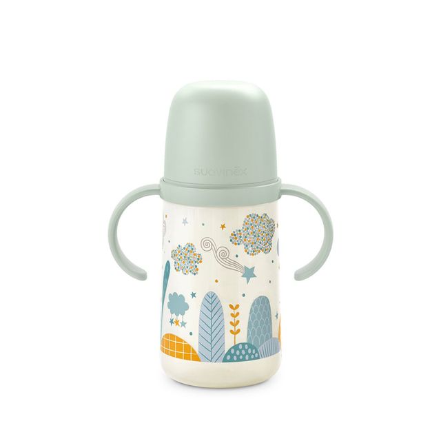 Poza produs Cana cu manere si cioc din silicon Dreams Blue, +6 luni, Suavinex | 270ml
