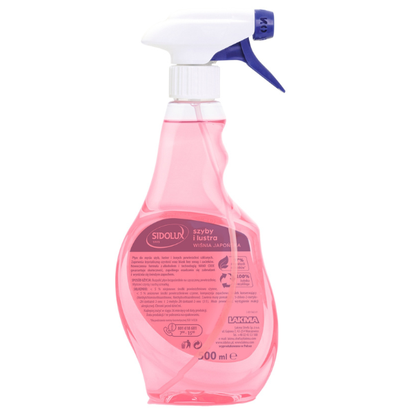 Solutie curatare geamuri Japanese Cherry Sidolux Crystal, Lakma | 500 ml — poza produs 2/2