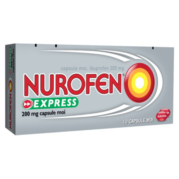 Poza produs Nurofen Express 200 mg, Reckitt Benckiser | 10 capsule moi