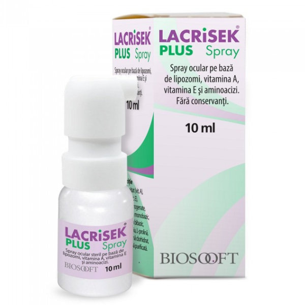 Poza produs Spray ocular Lacrisek Plus, Biosooft | 10 ml