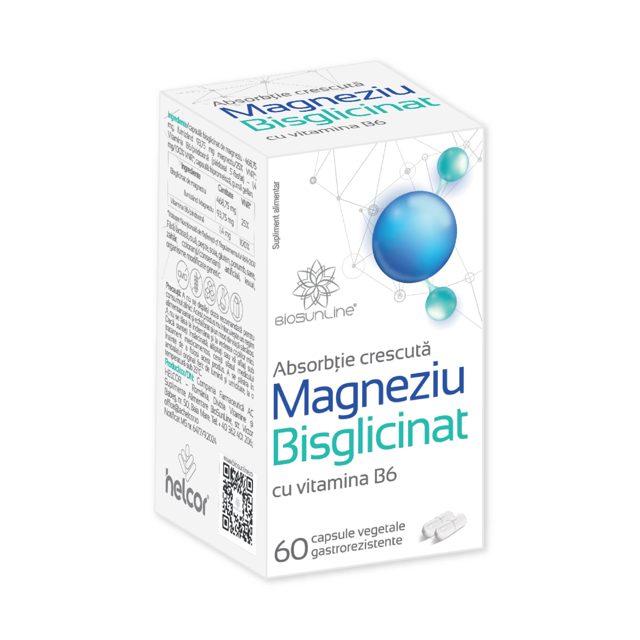 Poza produs Magneziu Bisglicinat, Helcor | 60 capsule