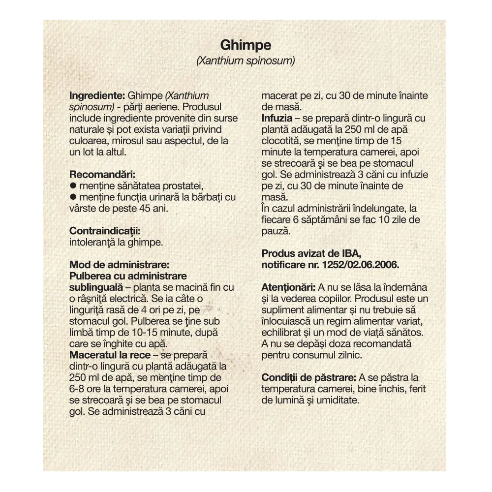 Poza produs Ceai Ghimpe, Dacia Plant | 50 g