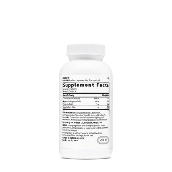 Poza produs GNC Calciu 1000 mg magneziu 400 mg with zinc & copper | 90 tablete