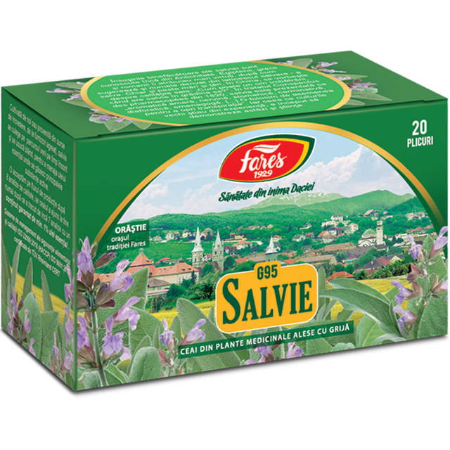 Poza produs Salvie, G95, ceai la plic, Fares | 20 plicuri