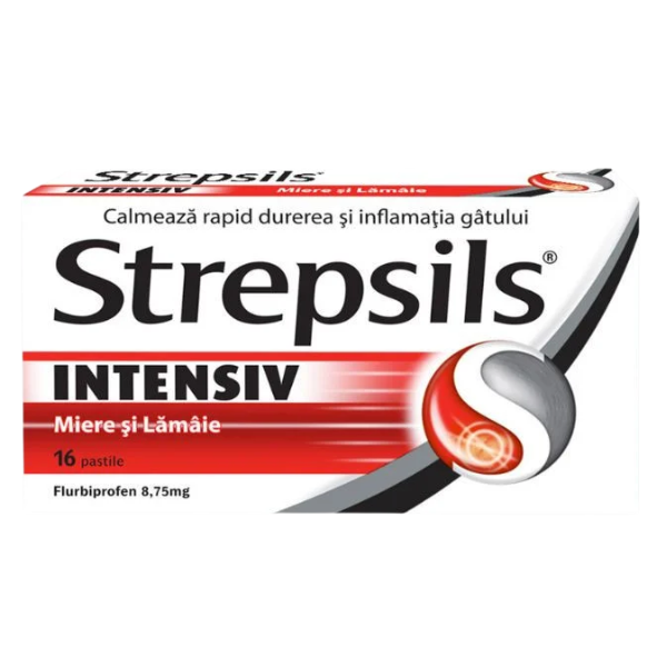 Poza produs Strepsils Intensiv Miere si Lamaie, Reckitt Benckiser | 16 pastile