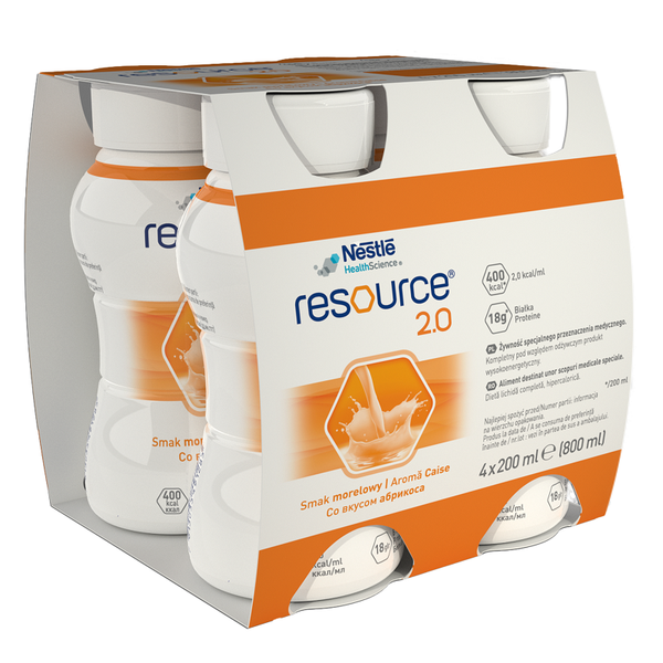 Resource 2.0 fara gluten cu aroma de caise, Nestle | 4 x 200 ml — poza produs 1/5