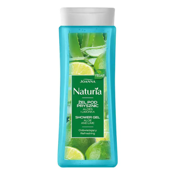 Poza produs Gel de dus Aloe Vera si Lime Naturia, Joanna | 300 ml