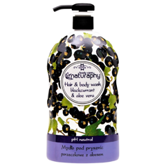 Sampon si gel de dus cu Coacaze negre si extract de Aloe Vera Naturaphy, Blux | 1L