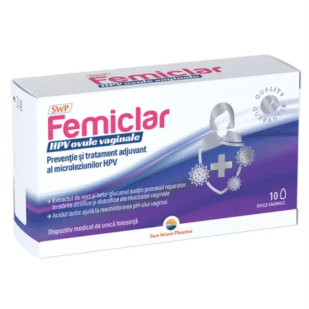 Poza produs Femiclar HPV, Sun Wave Pharma | 10 ovule