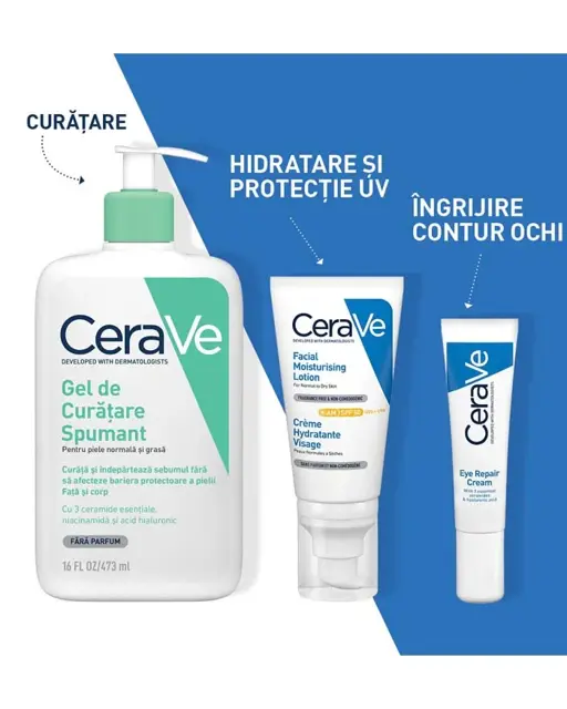 Poza produs CeraVe Gel de curatare spumant piele normal-grasa | 473 ml