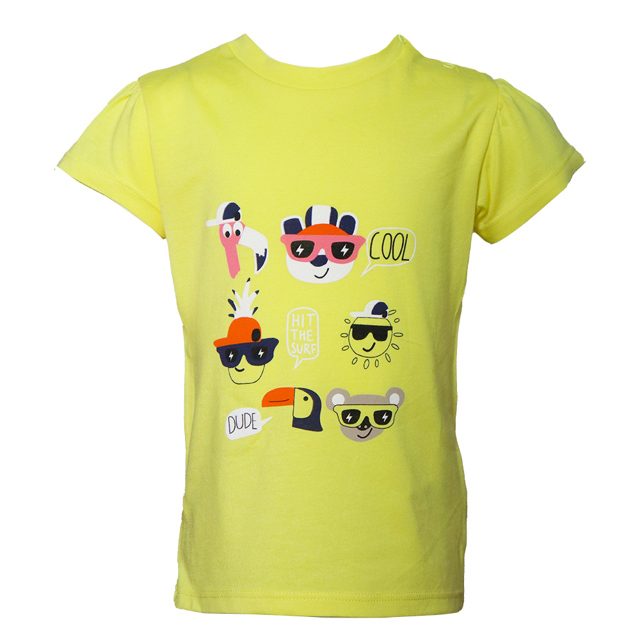 Poza produs Tricou bebe maneca scurta DL06 galben/imprimeu, Danina | 18 luni