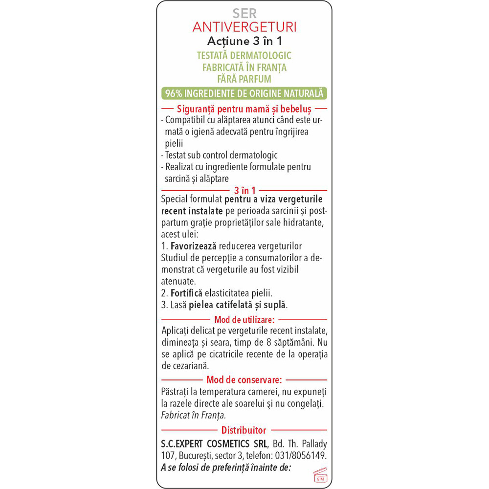 Poza produs Ser Antivergeturi Maternite, Mustela | 45 ml