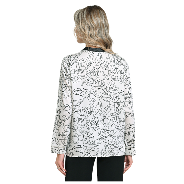 Poza produs Bluza funda dama ERP24V255 alb/negru floral, Eranthe | marimea M