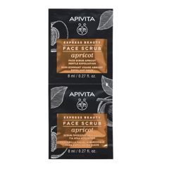 Masca de fata exfolianta delicata cu extract de caise Express Beauty, Apivita | 2 x 8 ml