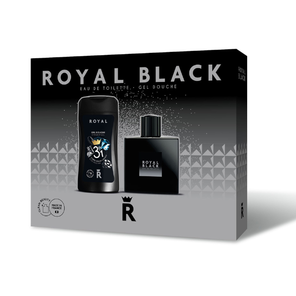Poza produs Set cadou parfum barbati Royal Black 100 ml + gel de dus 250 ml | Corania