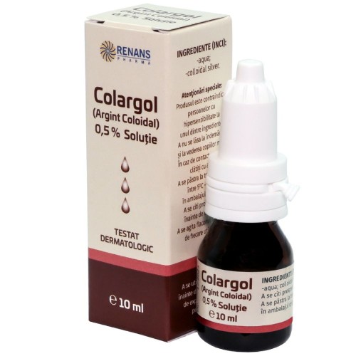 Poza produs Colargol Argint Coloidal 0,5% solutie, Renans | 10 ml