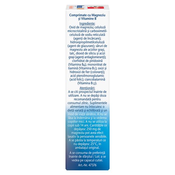Magneziu 400 mg + Acid folic + Vitamina B1 + B6 + B12, Doppelherz Aktiv | 30 comprimate — poza produs 4/4