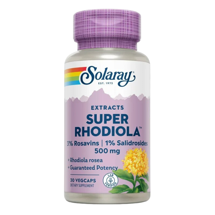 Poza produs Super Rhodiola 500 mg Solaray, Secom | 30 capsule