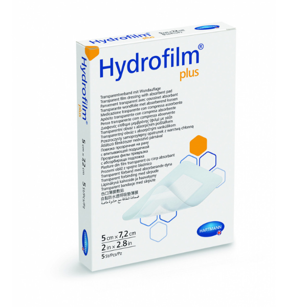 Poza produs Pansament transparent Hydrofilm Plus, 5 x 7,2 cm, Hartmann | 50 bucati