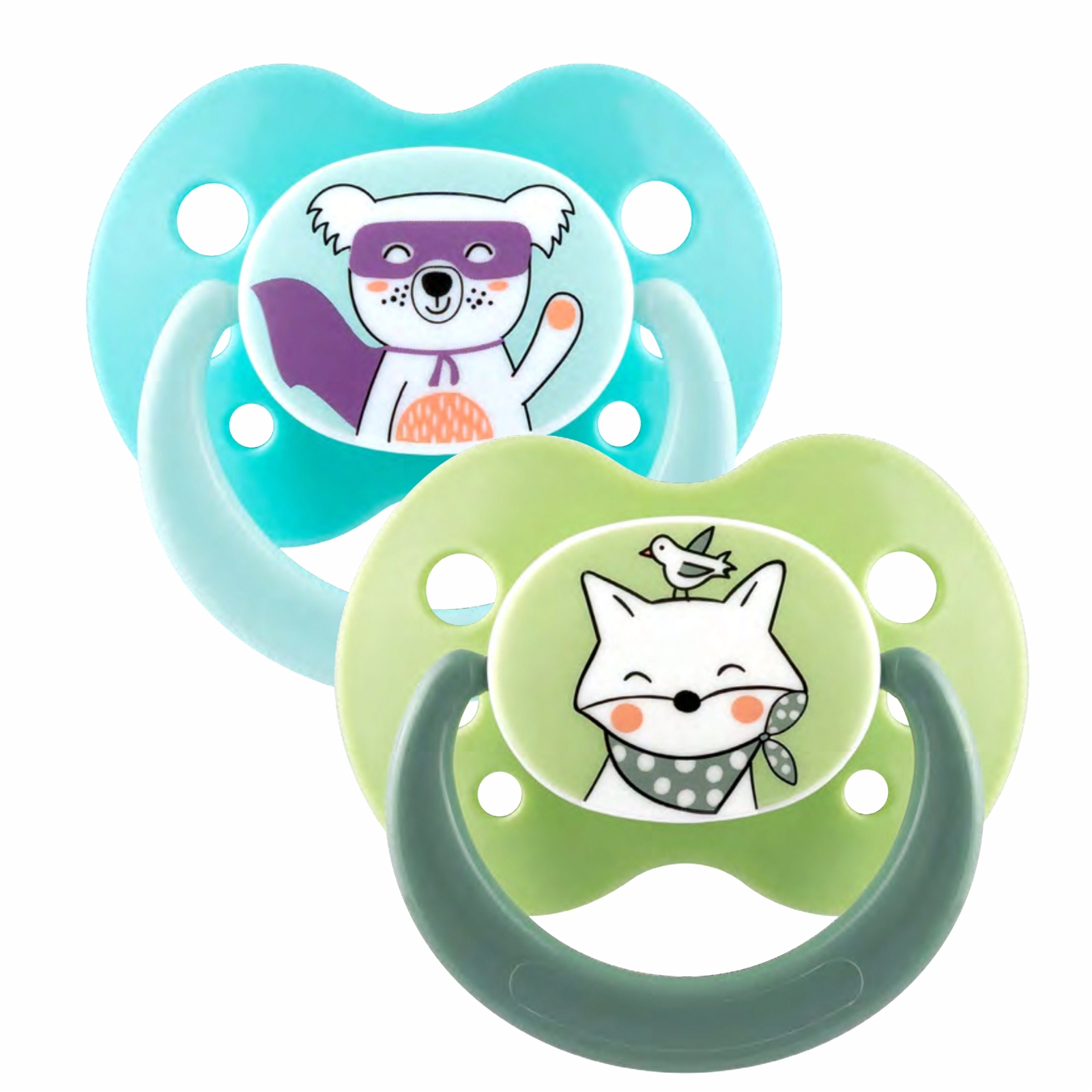 Poza produs Suzete ortodontice din silicon,decorate, 18 luni+ , 28280, Baby Nova | 2 bucati