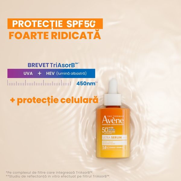 Ultra Serum cu efect de luminozitate si protectie solara SPF 50+, Avene | 30 ml — poza produs 7/9