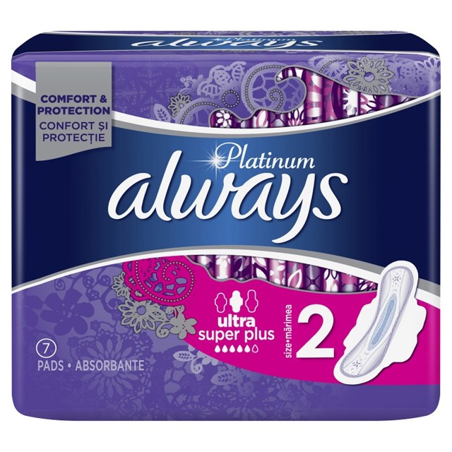 Poza produs Absorbante Always Platinum Super mar.2, P&G | 7 bucati