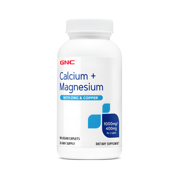 Poza produs GNC Calciu 1000 mg magneziu 400 mg with zinc & copper | 90 tablete
