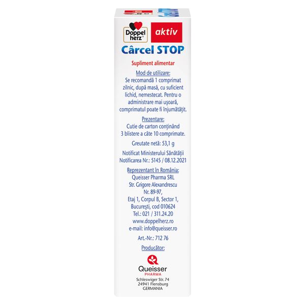 Carcel Stop, Doppelherz Aktiv | 30 comprimate — poza produs 3/4