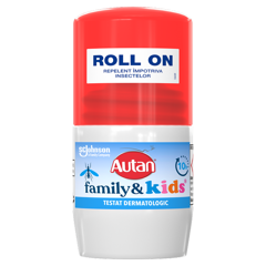 Roll-on lotiune repelent impotriva insectelor Family&Kids, Autan | 50 ml